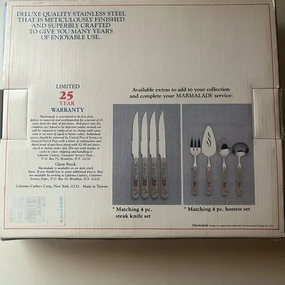 Vintage Marmalade Flatware Set goose and ribbon pattern - Picture 4 of 4